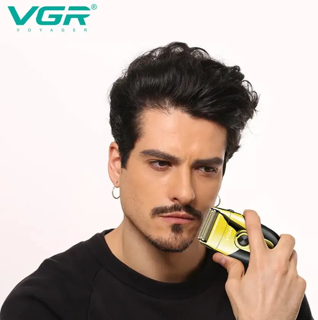 Электробритва шейвер VGR V-383 Waterproof gold - Фото 3 Электробритва шейвер VGR V-383 Waterproof gold - изображение 3