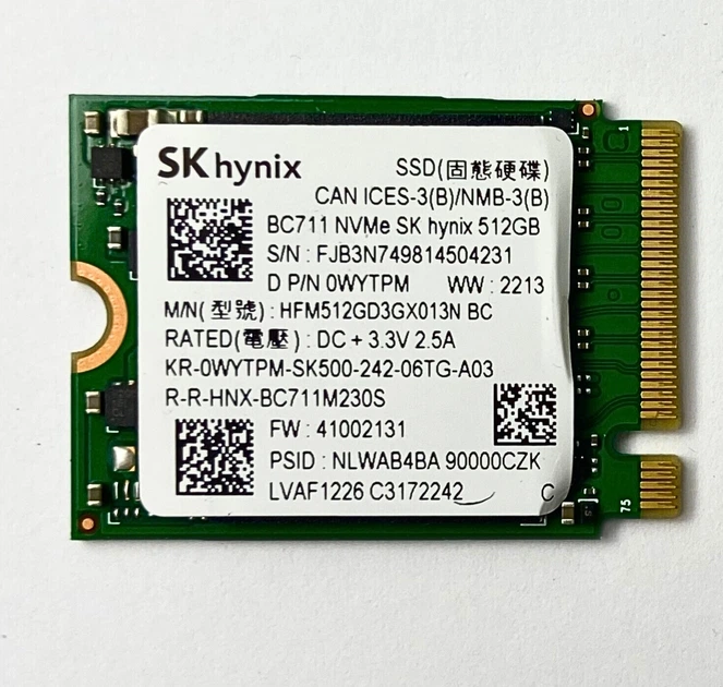SSD Диск SK Hynix BC711 512GB M.2 2230 NVMe (HFM512GD3GX013N BC