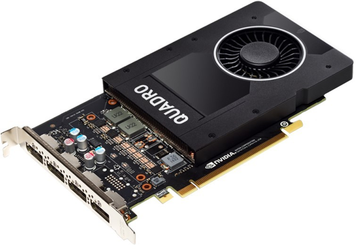 Видеокарта PNY NVIDIA Quadro P2200 5GB GDDR5X (160bit) (VCQP2200-PB), Б ...