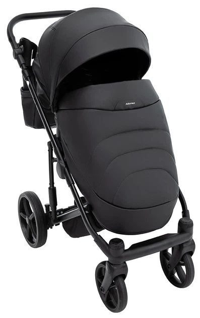 Коляска 2 в 1 Adamex Zico Eco Sa-2 чёрный - Фото 8 Коляска 2 в 1 Adamex Zico Eco Sa-2 чёрный - изображение 8