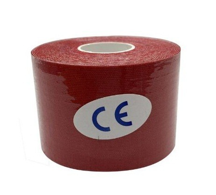 Кинезио тейп (кинезиологический тейп) Kinesiology Tape в коробке 5см х 5м красный - изображение 2