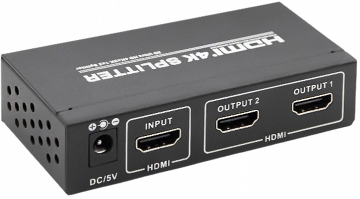 Rozdzielacz Qoltec Splitter HDMI v.1.4 1 x 2 aktywny (5901878523552) - obraz 2