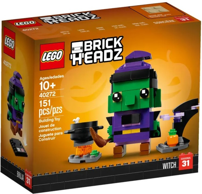 Конструктор LEGO Brickheadz Halloween Witch 151 деталей (40272) (5702016122039) - зображення 1