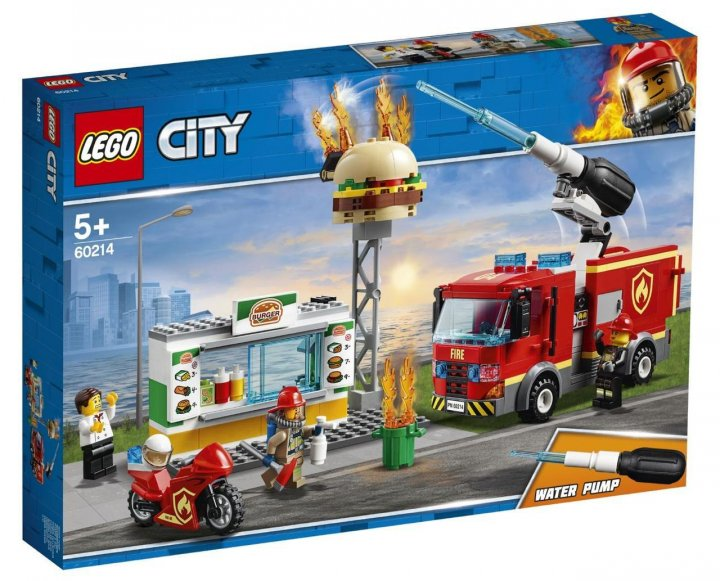 Конструктор LEGO City Пожежа в бургер-кафе 327 деталей (60214) (5702016369267) - зображення 1