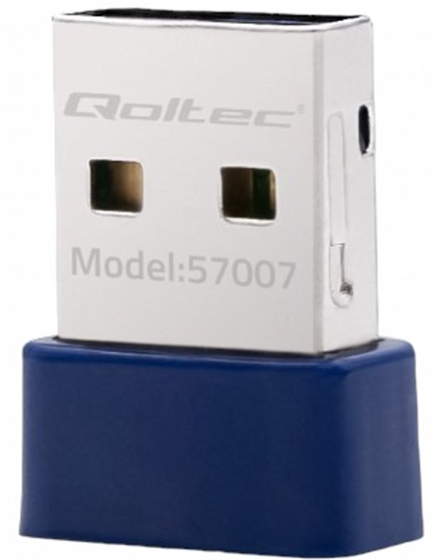 Адаптер Qoltec USB WiFi/BT 4.0 mini-USB Navy blue (5901878570075) - зображення 2