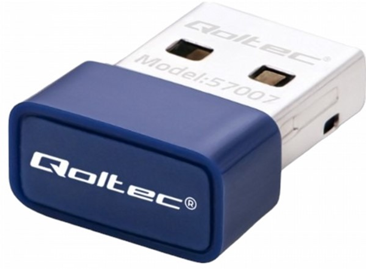 Адаптер Qoltec USB WiFi/BT 4.0 mini-USB Navy blue (5901878570075) - зображення 3