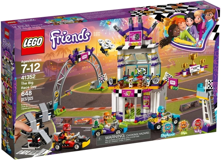 Zestaw klocków Lego Friends Dzień wielkiego wyścigu 648 części (41352) - obraz 1