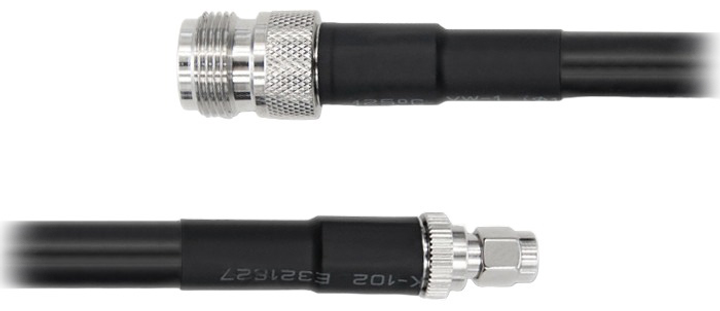 Kabel Qoltec Koncentryczny (N - żeński) - RP-SMA LMR400 5 m Czarny (5901878570280) - obraz 2