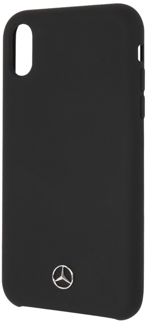 Etui Mercedes Silicone Line do Apple iPhone Xr Black (3700740438169) - obraz 1