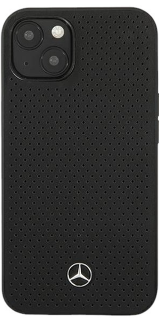 Etui Mercedes Leather Perforated Area do Apple iPhone 13 Black (3666339020743) - obraz 1