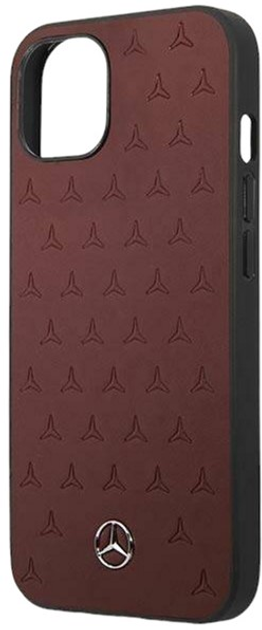 Etui Mercedes Leather Stars Pattern do Apple iPhone 13 mini Red (3666339020613) - obraz 1