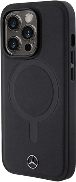 Etui Mercedes Smooth Leather do Apple iPhone 14 Pro Max Black (3666339135027) - obraz 1