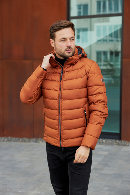 Мужская куртка (евро-зима) Black Vinyl C23-2307QG Терракотовый, 48 от ...