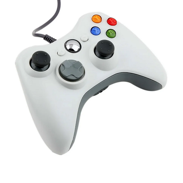Джойстик для XBOX360 USB ПК, Xbox ABS-пластик провідний Білий - зображення 3