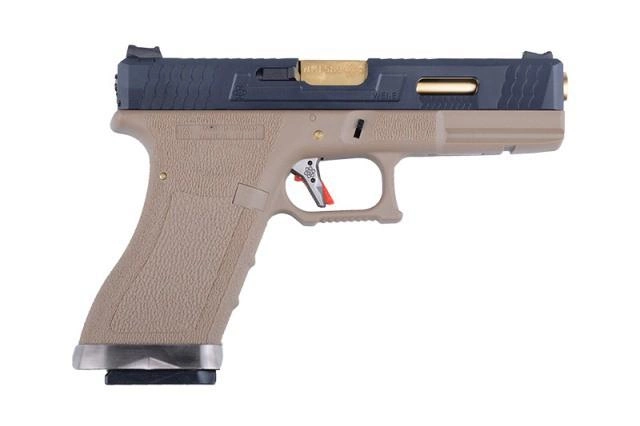 Пістолет WE Glock 17 Force pistol Metal Tan-Gold GBB (Страйкбол 6мм) - зображення 2