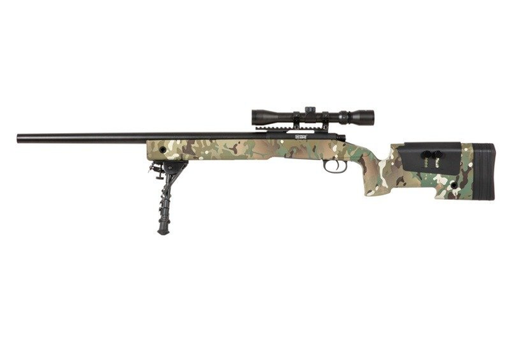 Снайперська гвинтівка Specna Arms M62 SA-S02 Core With Scope and Bipod Multicam - изображение 1