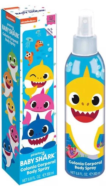Perfumowany spray dla dzieci Cartoon Baby Shark 200 ml (8411114087764) - obraz 1