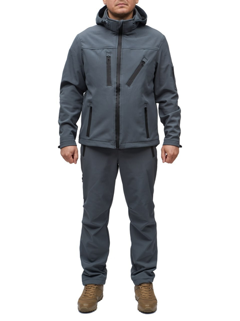 Костюм тактический Softshell синий меланж 46 (63975201) - изображение 1