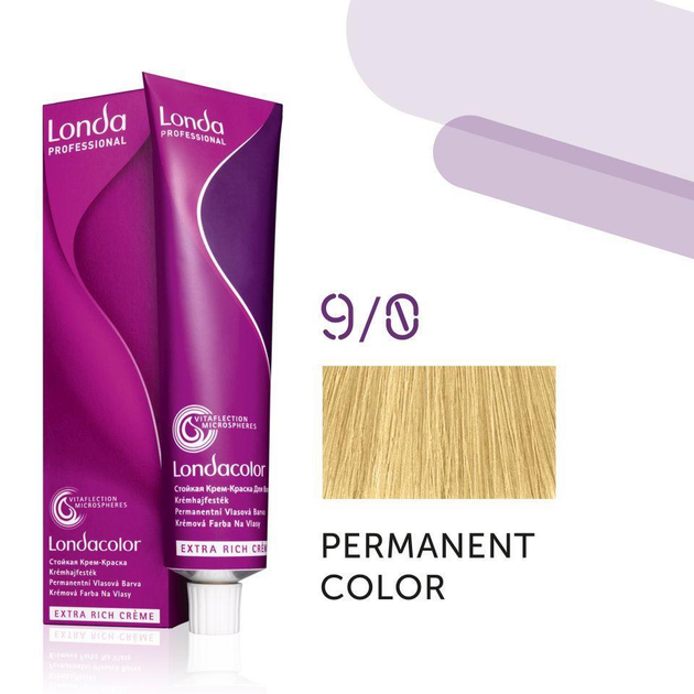 Краска для волос Londa Professional Permanent Color Extra Rich Creme 9/0 (light blonde) 60мл - Фото 1 Краска для волос Londa Professional Permanent Color Extra Rich Creme 9/0 (light blonde) 60мл - изображение 1