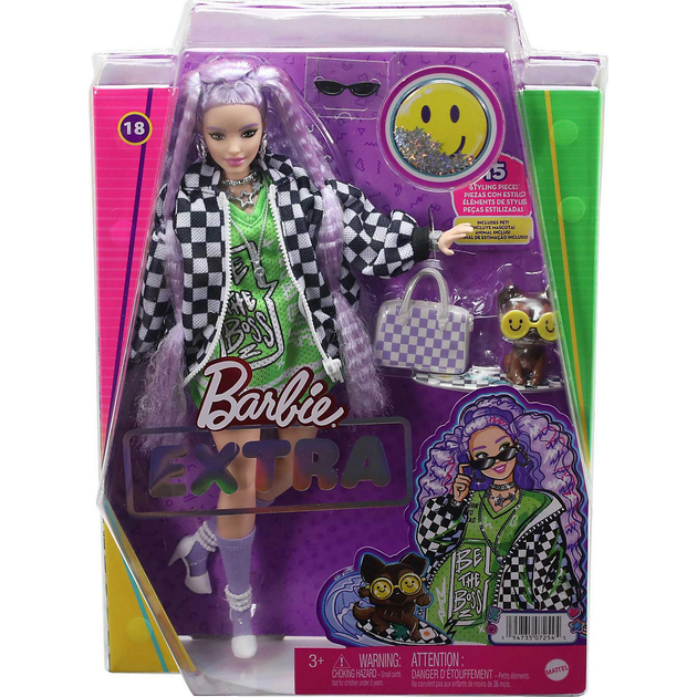 Lalka Mattel Barbie Extra With Racecar Jacket (194735072545) - obraz 1