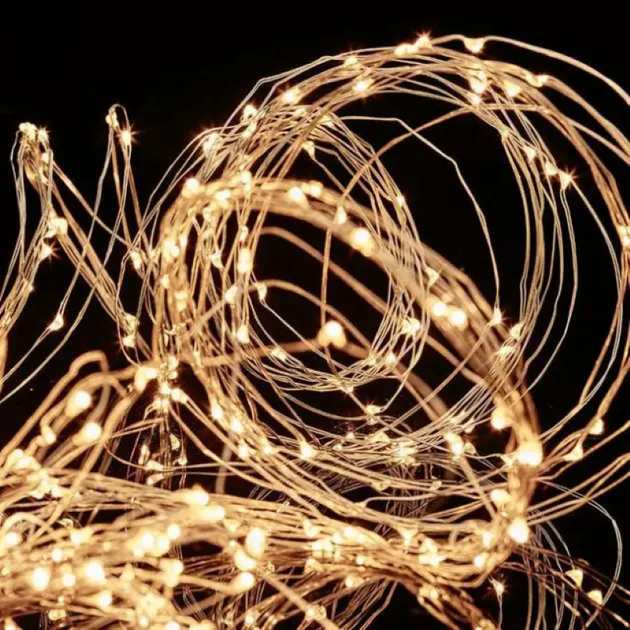 Гирлянда новогодняя Конский Хвост 200LED 10 нитей по 2м цвет Теплый Белый 8 режимов с диммированием яркости от USB с пультом ДУ - Фото 8 Гирлянда новогодняя Конский Хвост 200LED 10 нитей по 2м цвет Теплый Белый 8 режимов с диммированием яркости от USB с пультом ДУ - изображение 8