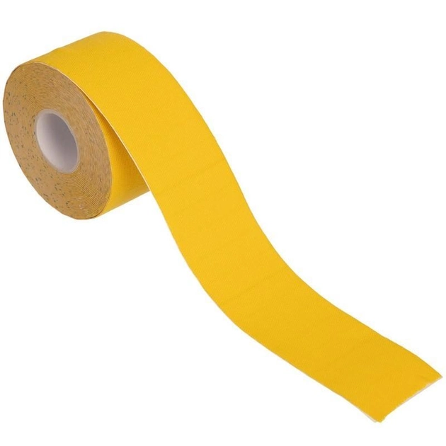 Кинезио тейп (кинезиологический тейп) Kinesiology Tape 3.8см х 5м жёлтый - изображение 1