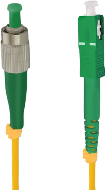 Patchcord światłowodowy Qoltec FC/APC - SC/APC Singlemode 9/125 G652D Simplex 15 m Żółty (5901878543048) - obraz 2