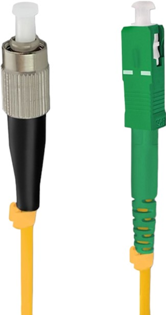 Patchcord światłowodowy Qoltec FC/UPC - SC/APC Singlemode 9/125 G652D Simplex 5 m Żółty (5901878543116) - obraz 2