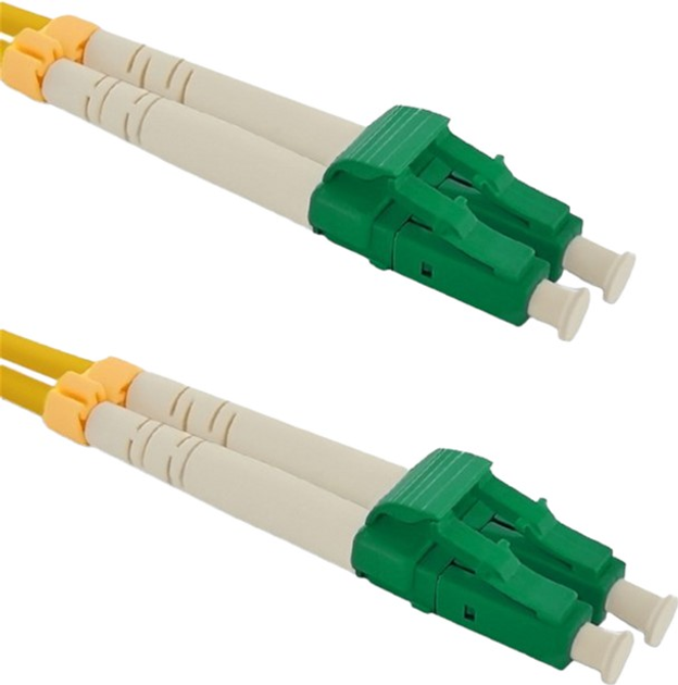 Patchcord światłowodowy Qoltec LC/APC - LC/APC Singlemode 9/125 G652D Duplex 3 m Żółty (5901878540207) - obraz 1