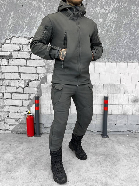 Тактический зимний теплый военный комплект SND ( Куртка + Штаны ), Камуфляж: Серый, Размер: XXL - изображение 2
