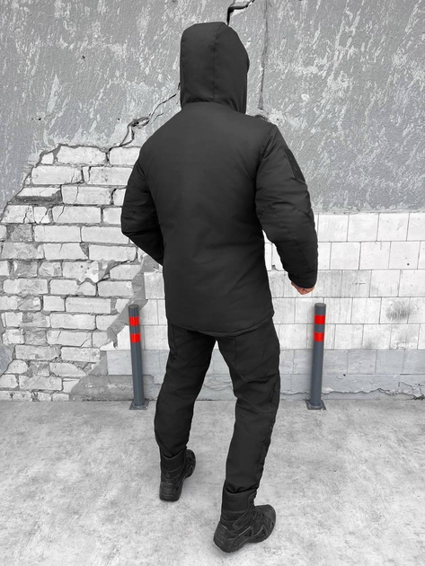Тактический зимний теплый военный комплект PHR/11 ( Куртка + Штаны ), Камуфляж: Черный, Размер: XL - изображение 2