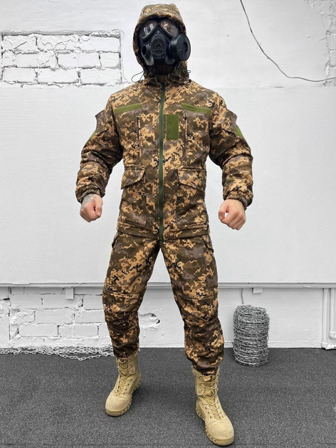 Тактичний зимовий теплий військовий комплект Short ( Куртка + Штани ), Камуфляж: Піксель, Розмір: XL - зображення 1
