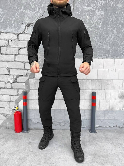 Тактический зимний теплый военный комплект SND ( Куртка + Штаны ), Камуфляж: Черный, Размер: S - изображение 1