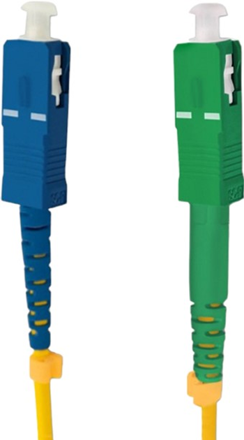 Patchcord światłowodowy Qoltec SC/APC - SC/UPC Singlemode 9/125 G652D Simplex 0.5 m Żółty (5901878542881) - obraz 2