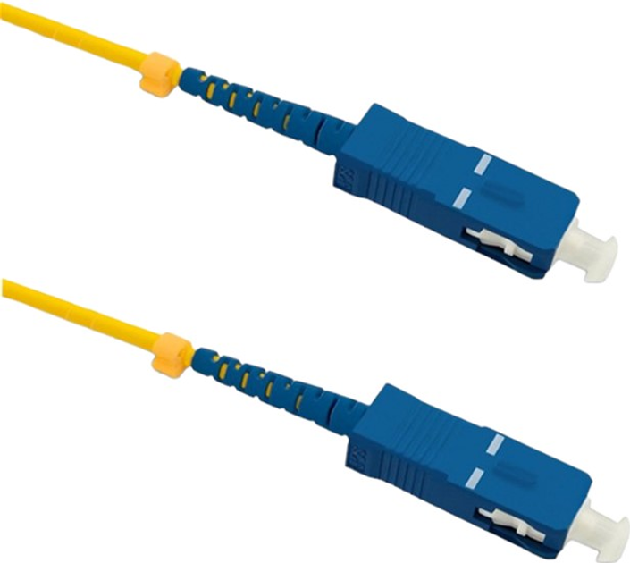 Patchcord światłowodowy Qoltec SC/UPC - SC/UPC Singlemode 9/125 G652D Simplex 10 m Żółty (5901878543024) - obraz 1