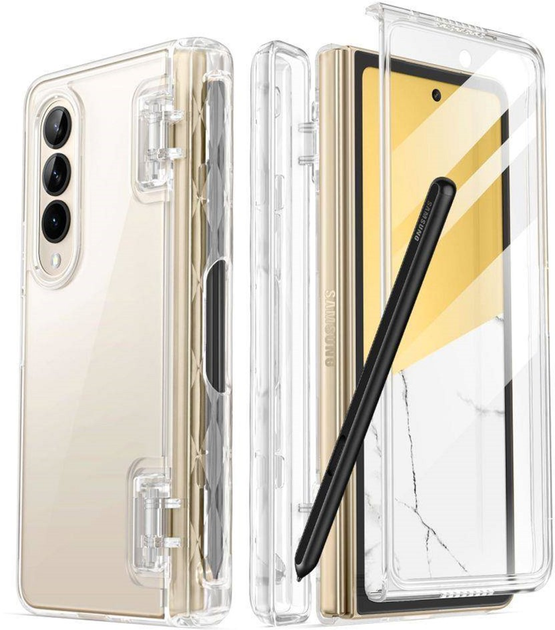 Etui Supcase Cosmo Pen + szkło ochronne do Samsung Galaxy Z Fold 4 Clear (843439120105) - obraz 1