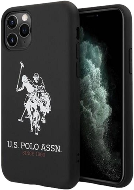 Etui U.S. Polo Assn Silicone Collection do Apple iPhone 11 Pro Max Black (3700740474525) - obraz 1