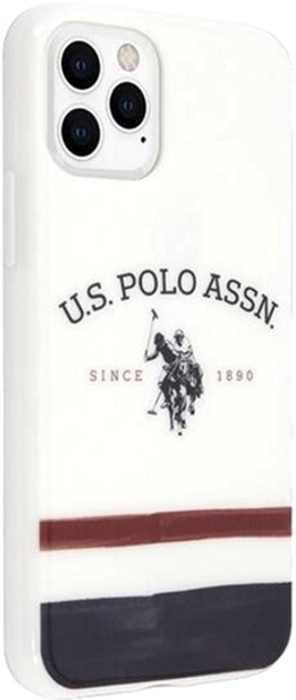 Etui U.S. Polo Assn Tricolor Pattern Collection do Apple iPhone 11 Pro Max White (3700740474556) - obraz 3