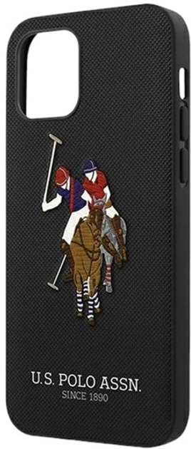 Etui z klapką U.S. Polo Assn Embroidery Collection book do Apple iPhone 12 Pro Max Black (3700740492291) - obraz 2