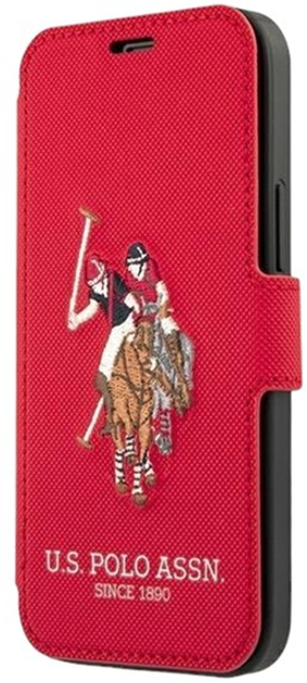 Etui z klapką U.S. Polo Assn Embroidery Collection book do Apple iPhone 12 mini Red (3700740492369) - obraz 2