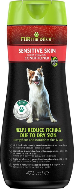 Кондиціонер для шерсті собак FURminator Ultra Premium conditioner Чутлива шкіра 473 мл (4048422153412) - зображення 1