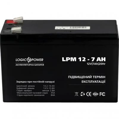 Батарея до ДБЖ LogicPower LPM 12В 7 Ач (3862) - зображення 2