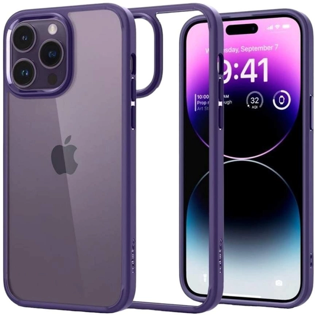 Панель Spigen Ultra Hybrid для Apple iPhone 14 Pro Deep Purple (8809811869842) - зображення 1