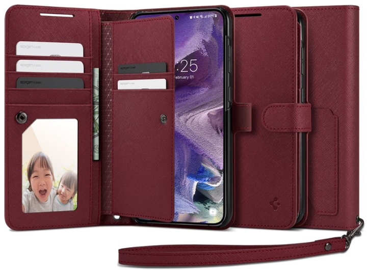 Etui Spigen Wallet S Plus do Samsung Galaxy S23 Burgundy (8809896741217) - obraz 2