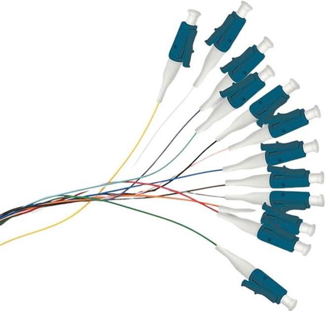 Набір оптичних пігтейлів Qoltec LC/UPC Singlemode G657A2 2 м 12 шт (5901878543604) - зображення 2