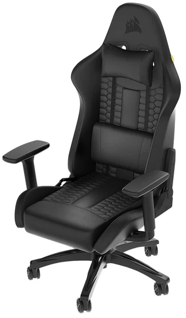Fotel gamingowy Corsair TC-100 Relaxed Leatherette Black (CF-9010050-WW) - obraz 3