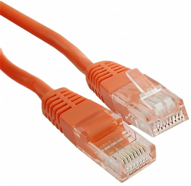 Patchcord Qoltec Crossover Cat 5e UTP RJ-45 5 m Pomarańczowy (5901878523026) - obraz 1