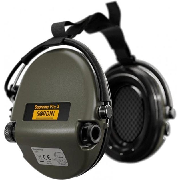 Активні тактичні навушники MSA Sordin Supreme Pro X Олива з заднім тримачем (15220) - зображення 2