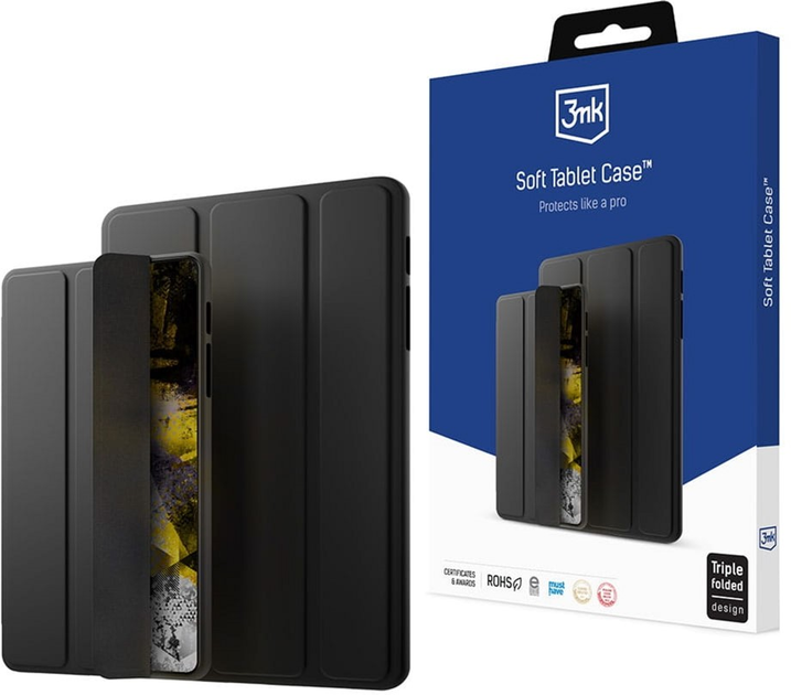 Etui z klapką 3MK Soft Tablet Case do Samsung Galaxy Tab A7 Lite 8.7" Czarny (5903108526890) - obraz 7