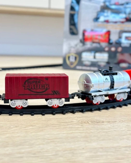 Дитяча залізна дорога B0314 ЖД Локомотив з звуковими та світловими